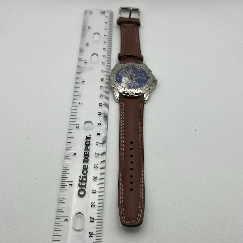 Mark McGwire Home Run Hero Wrist Watch Brown Leather Band Baseball Collectible